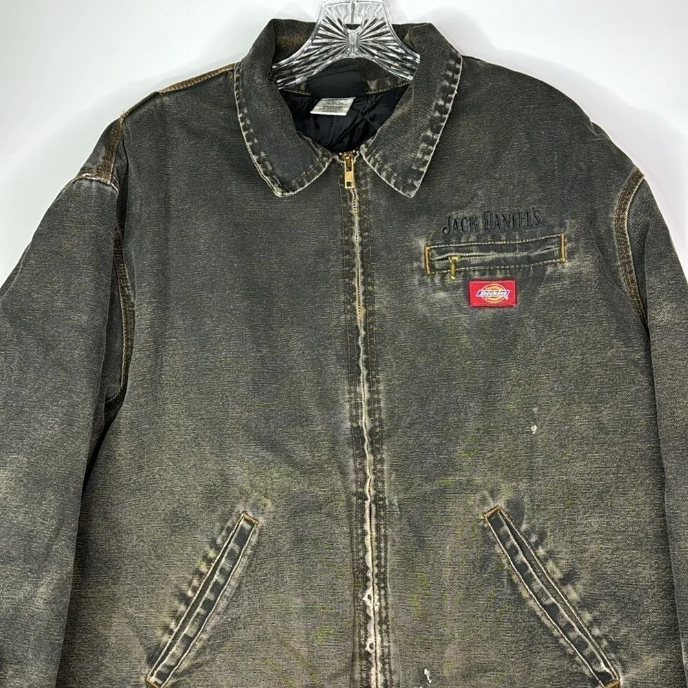 Vintage Dickies Country Thunder Jack Daniels Black Jacket XL Grunge